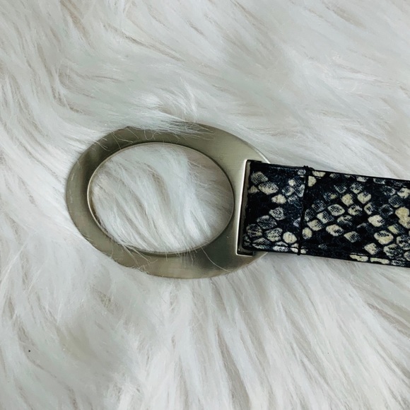 Snake Embossed Adjustable Statement Belt - Picture 7 of 10